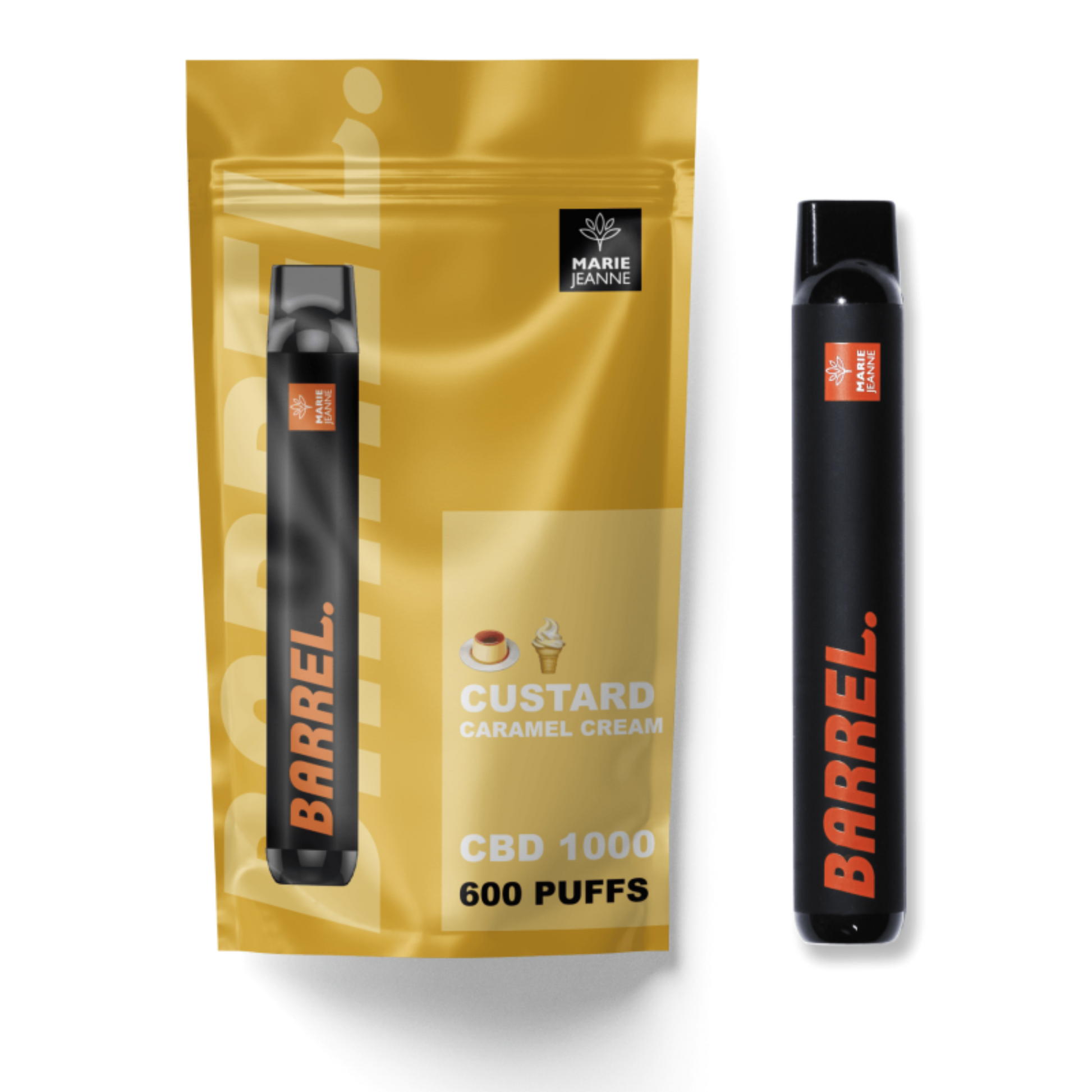 Vaporizador Barrel CUSTARD - 600 Puffs CBD