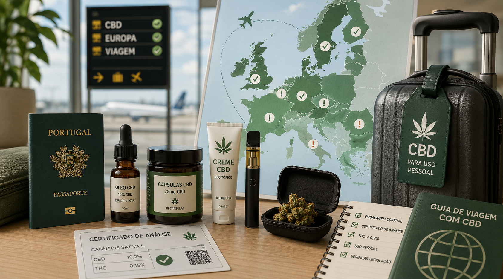 Posso Viajar com CBD em Portugal e na Europa? Guia Atualizado para 2026