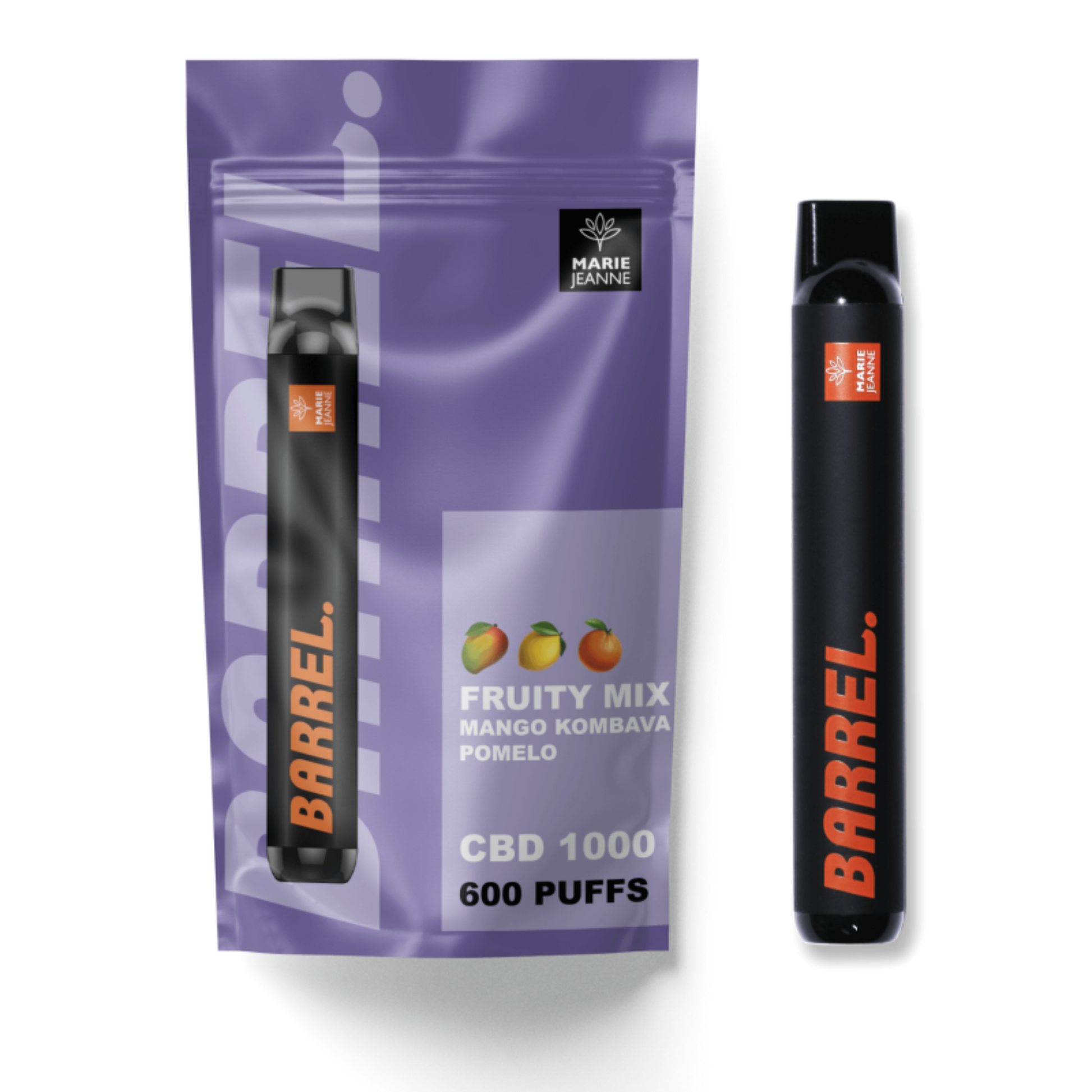 Vaporizador Barrel FRUITY MIX - 600 Puffs CBD