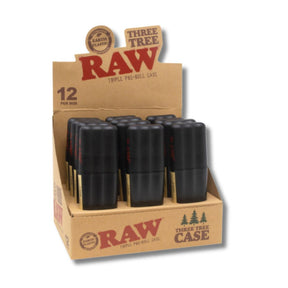 RAW Triple Pre-Roll Case Estojo Portátil com 3 Compartimentos