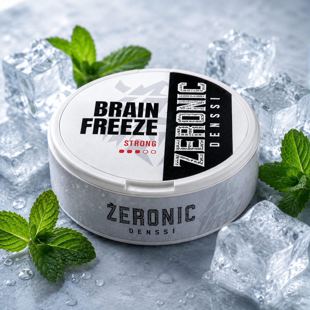 DENSSI ZERONIC Brain Freeze Strong – Bolsas de Menta Sem Nicotina