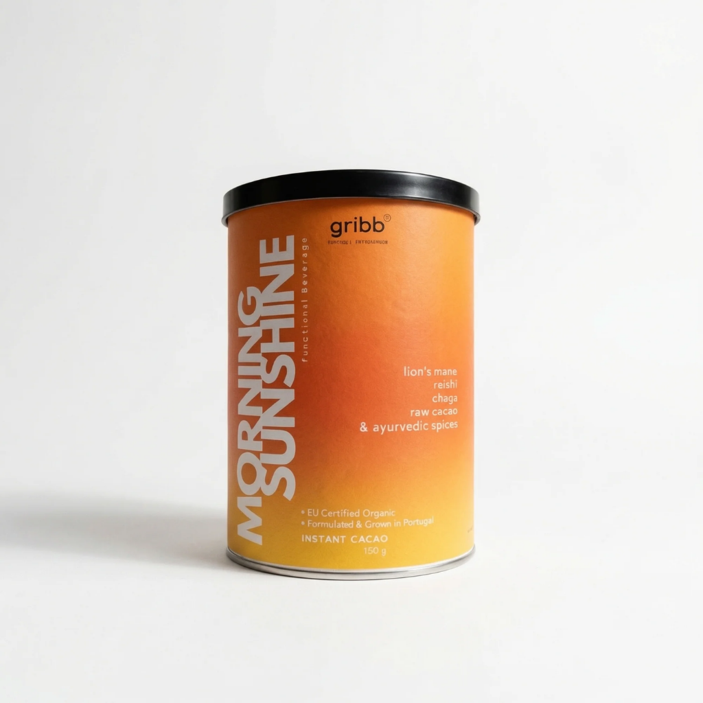 Morning Sunshine Mushroom Cacao – Cacau Biológico com Cogumelos Funcionais