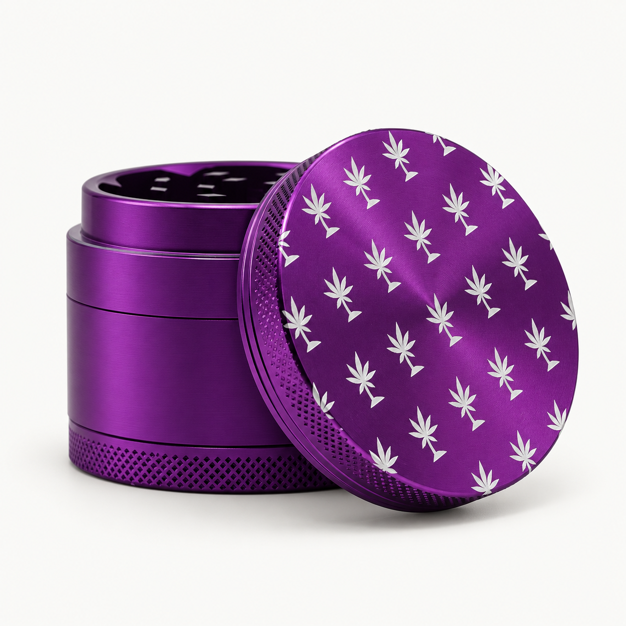 Grinder de Alumínio Tropical Bud Roxo
