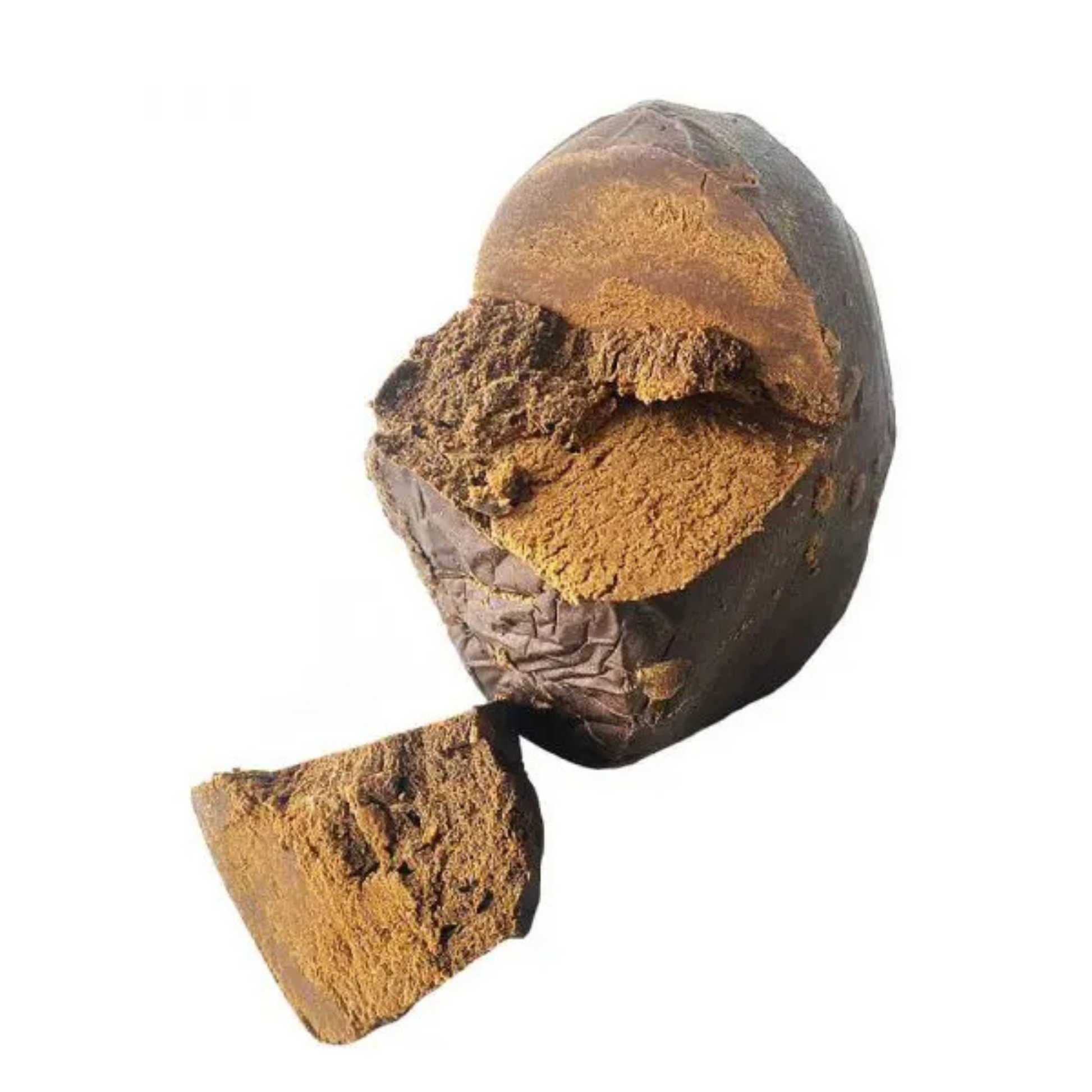 Afghan CBD Hashish 2G resina cor caramelo suave e maleável com aroma intenso.