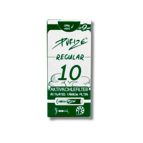 Filtros PURIZE® Regular 9mm Branco | Carvão Ativado 10 Unidades