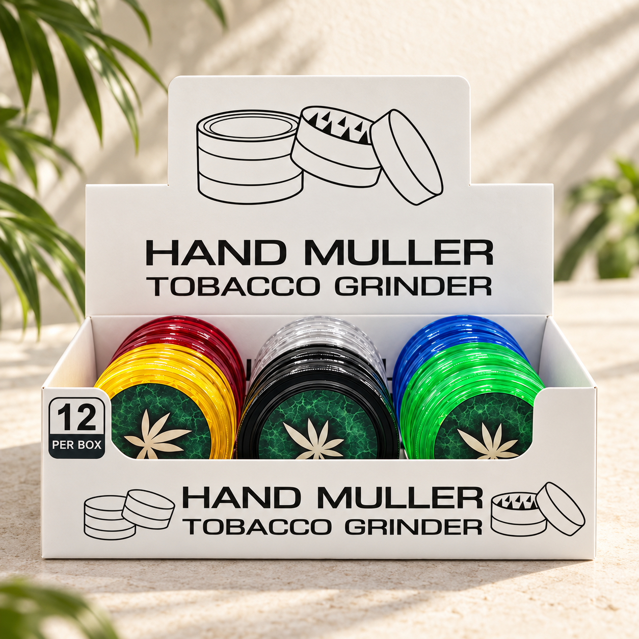 Grinder de Plástico – Caixa com 12 Unidades | Vários Modelos