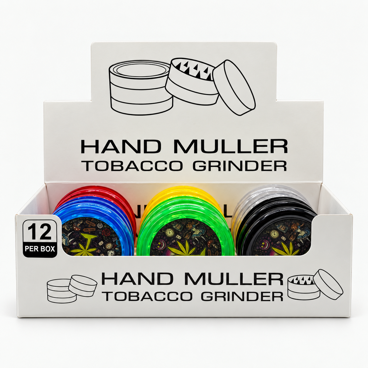 Grinder de Plástico – Caixa com 12 Unidades | Vários Modelos