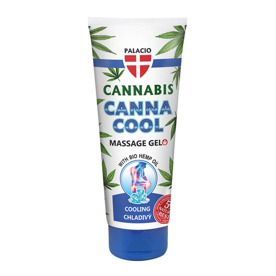 Gel Refrescante com óleo de cânhamo e mentol. Alivia músculos e articulações, reduz rigidez e proporciona frescor imediato.