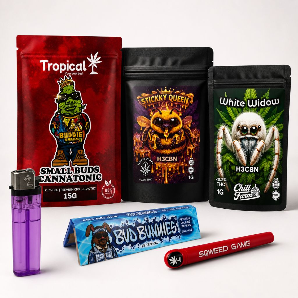 Kit Cannatonic CBD + Stickky Queen H3 + White Widow H3 + Acessórios | Tropical Bud
