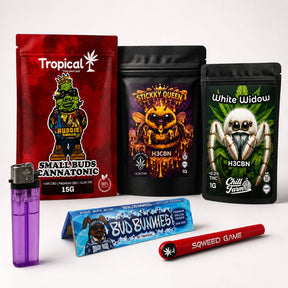 Kit Cannatonic CBD + Stickky Queen H3 + White Widow H3 + Acessórios | Tropical Bud