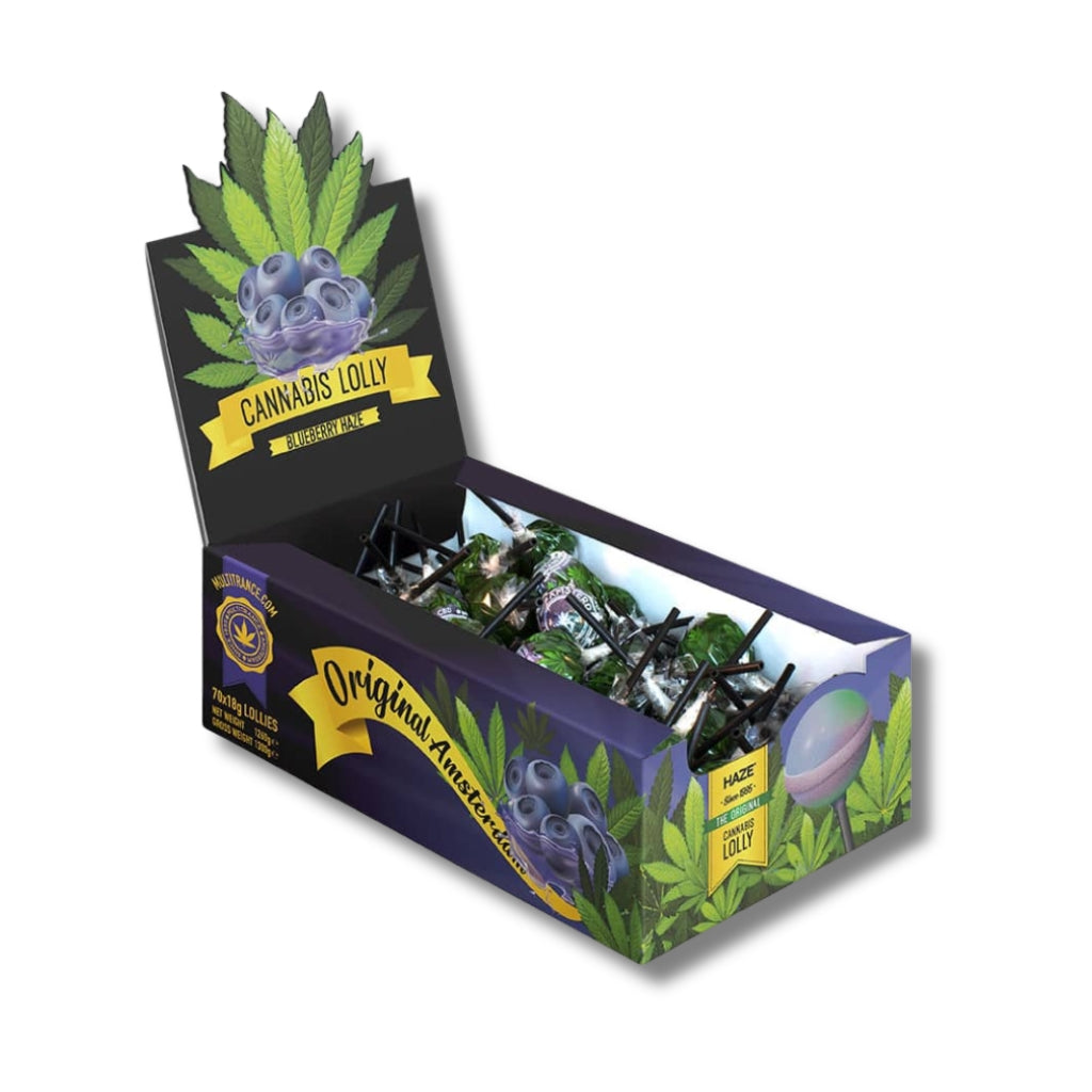 Cannabis Lolly Blueberry Haze – Chupa Aroma Frutado Inspirado em Cannabis