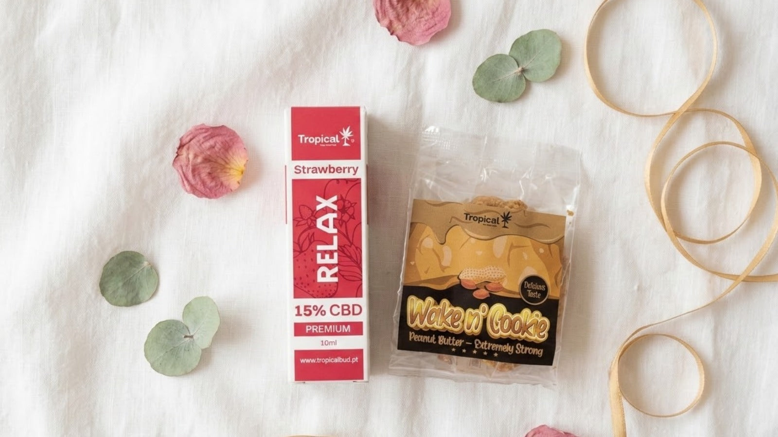 Pack She Vibes – Óleo CBD Morango 15% + Cookie Oferta | Tropical Bud