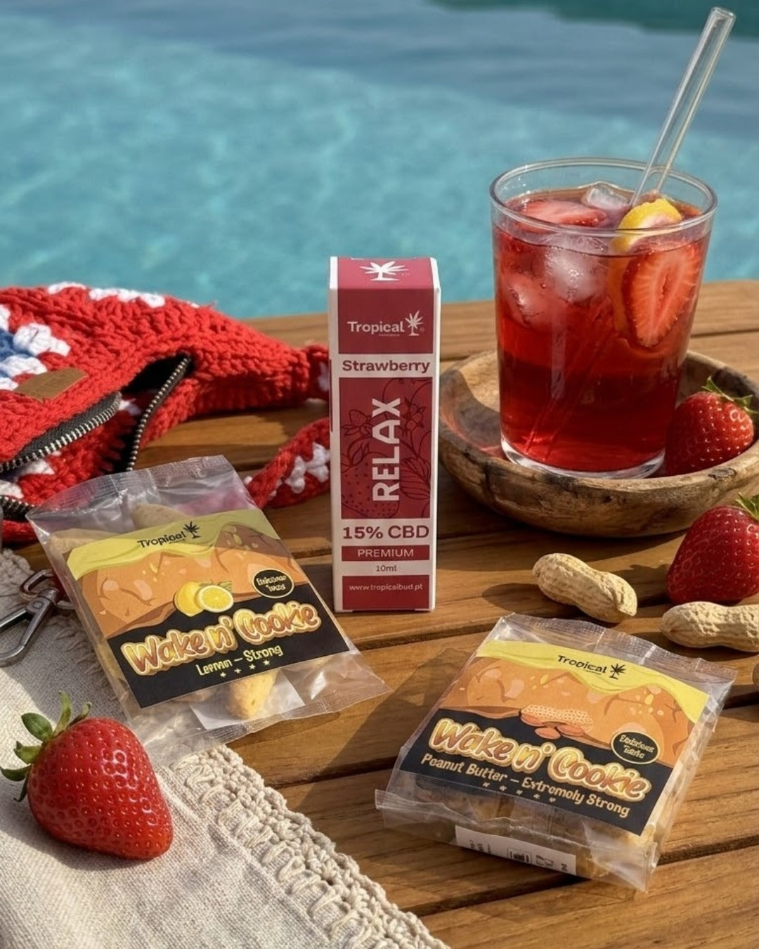 Pack She Vibes – Óleo CBD Morango 15% + Cookie Oferta | Tropical Bud