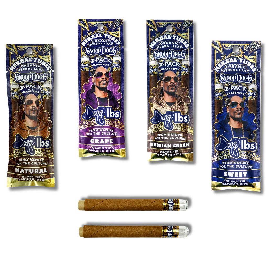 Dogg Lbs Snoop Dogg Herbal Tubes 2-Pack com Filtros de Vidro