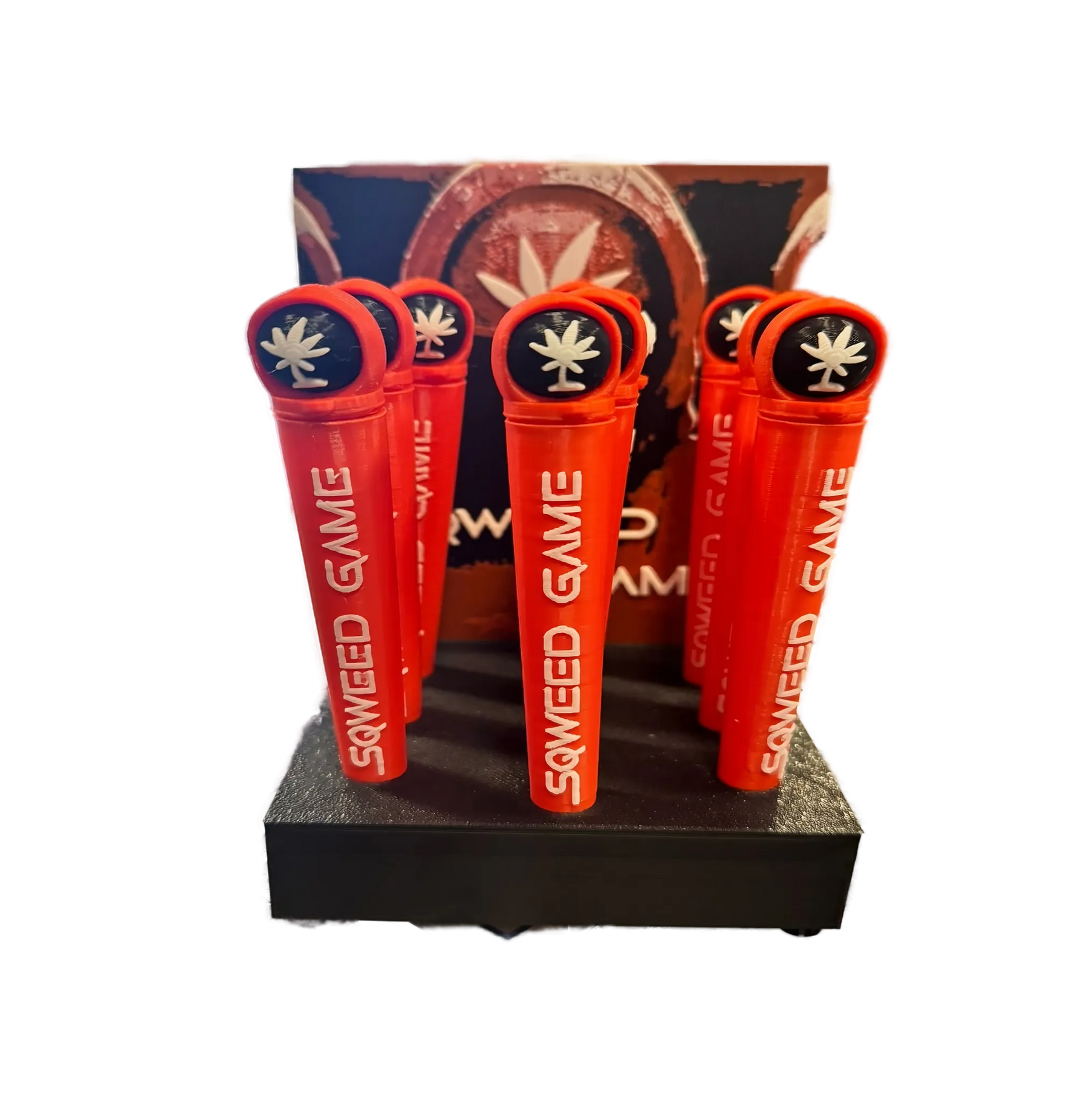 Tubo de armazenamento para joints – Edição Especial Sqweed Game, compacto, resistente e com fecho hermético para máxima proteção e discrição.