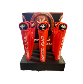 Tubo de armazenamento para joints – Edição Especial Sqweed Game, compacto, resistente e com fecho hermético para máxima proteção e discrição.