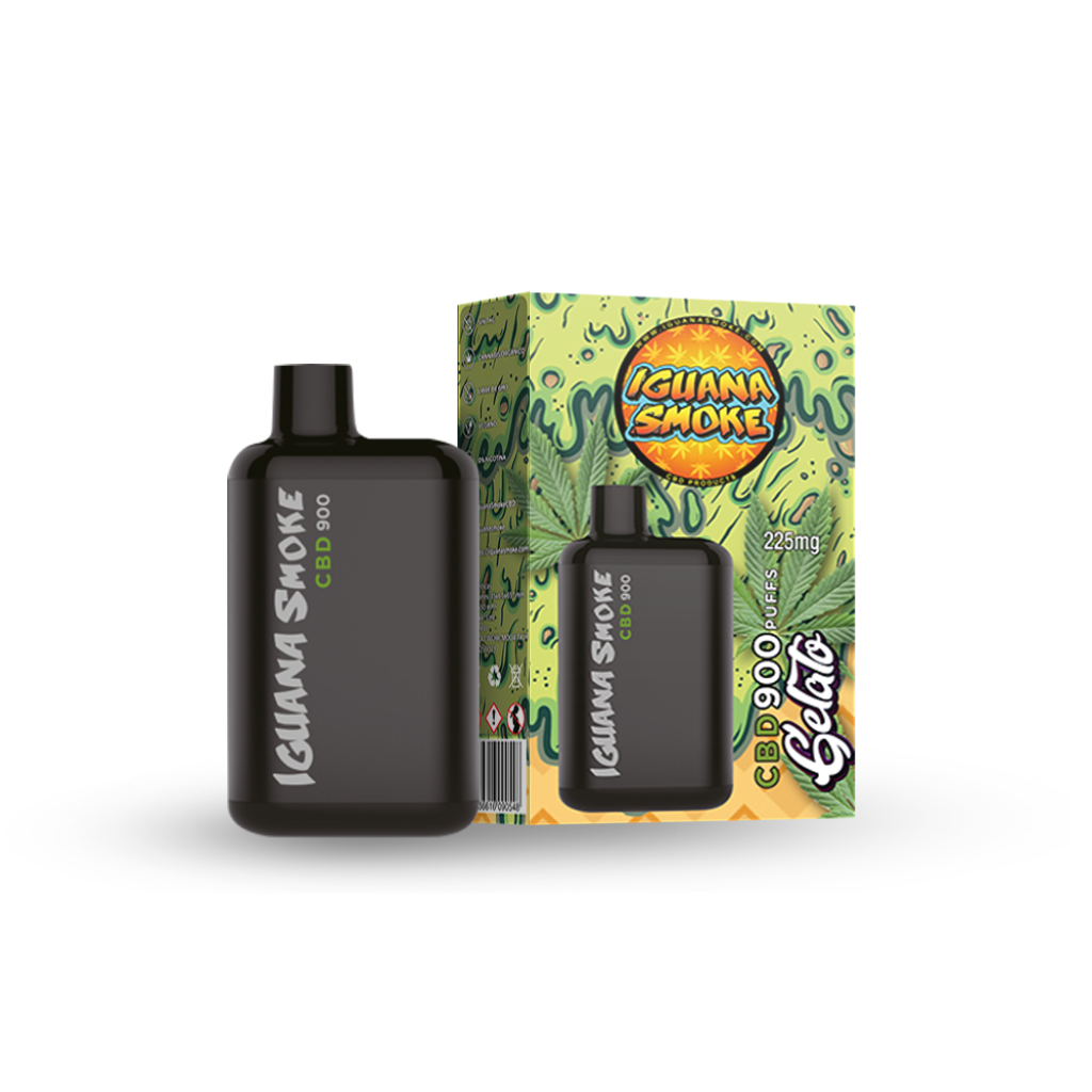 CBD Vape Iguana Smoke 900 Puffs Gelato Vape Descartável 225 mg