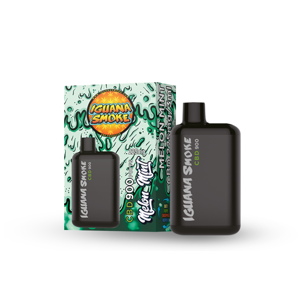 CBD Vape Iguana Smoke Melon Mint Vape Descartável 225 mg