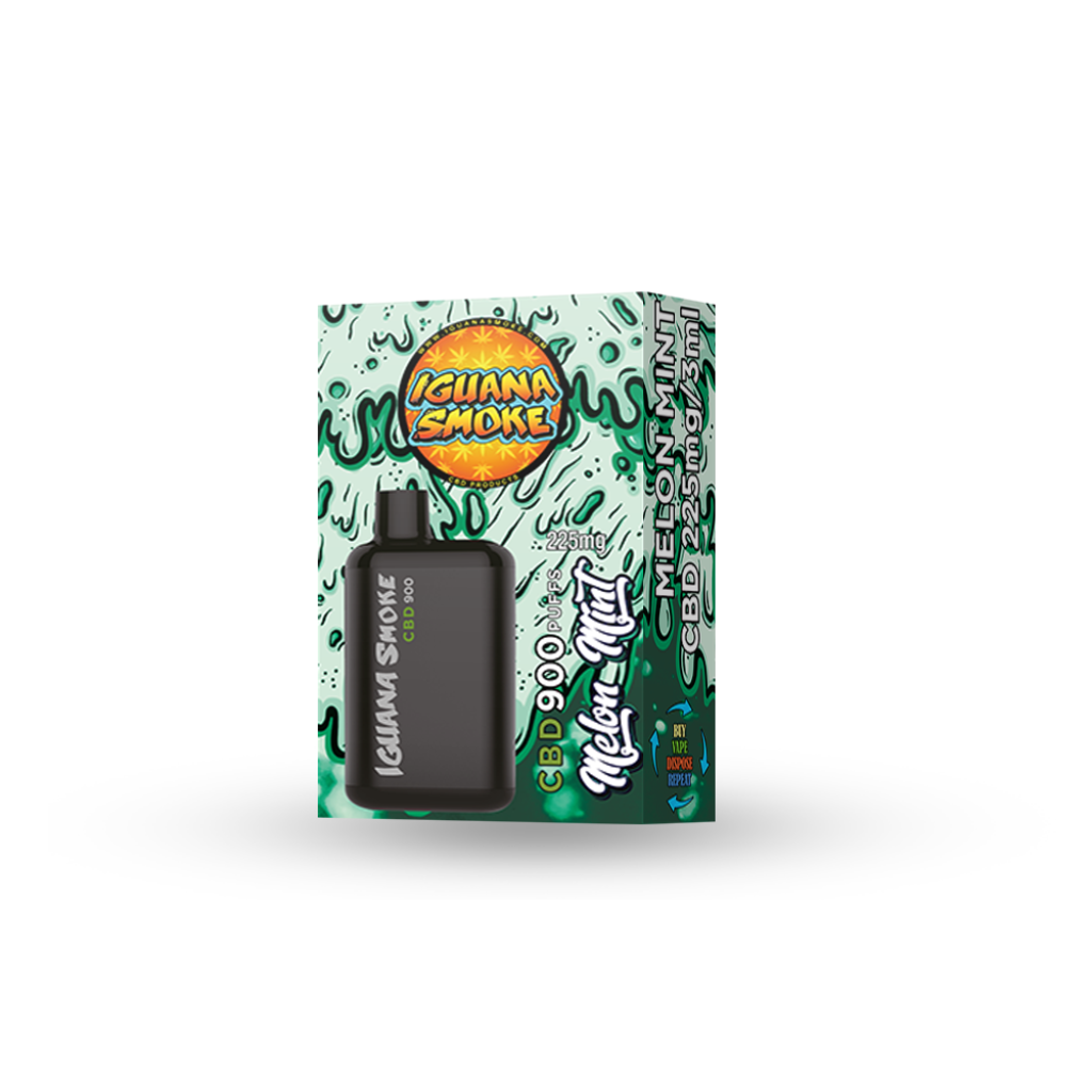 CBD Vape Iguana Smoke Melon Mint Vape Descartável 225 mg