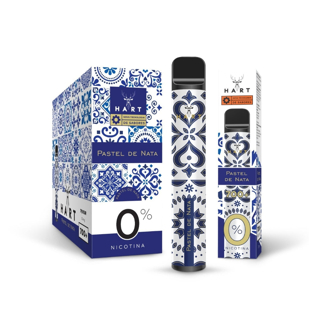 Vape Hart 0% Nicotina Pastel de Nata Cigarro Eletrónico Descartável | +700 Puffs