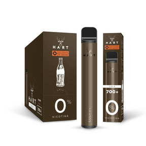 Vape Hart 0% Nicotina Cola Cigarro Eletrónico Descartável | +700 Puffs