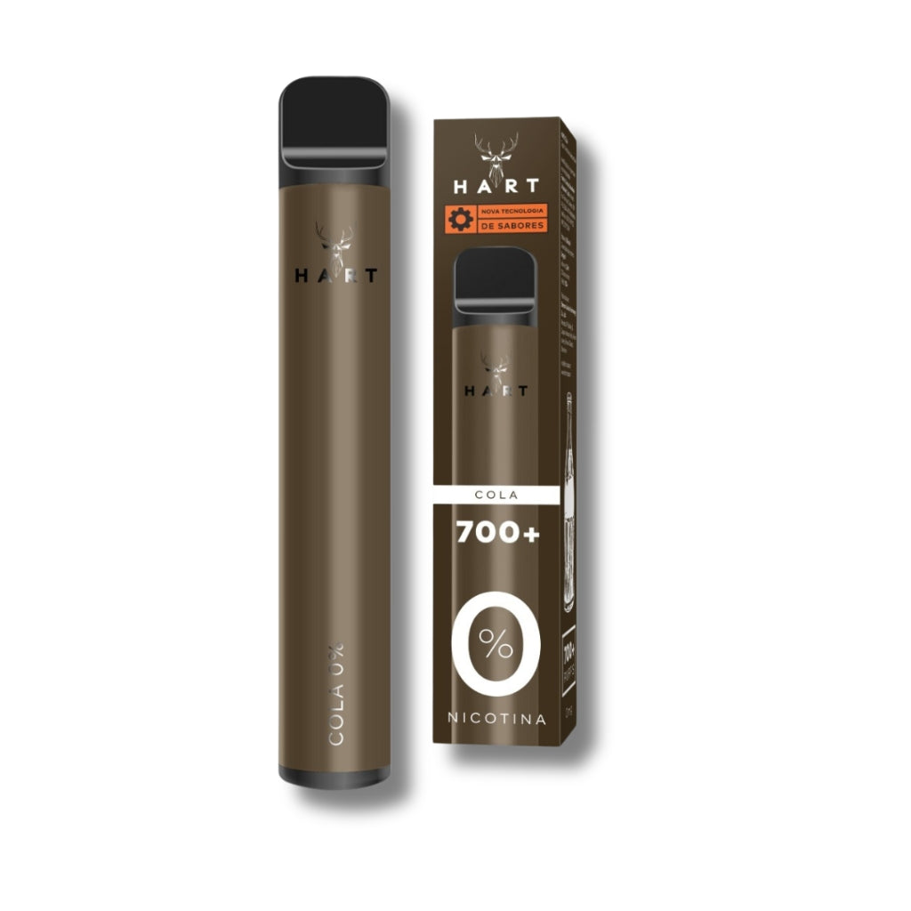 Vape Hart 0% Nicotina Cola Cigarro Eletrónico Descartável | +700 Puffs