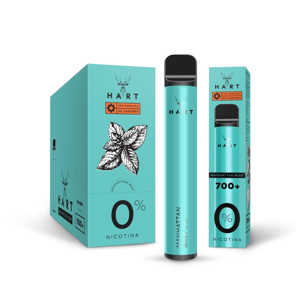 Vape Hart 0% Nicotina Manhattan Mint Cigarro Eletrónico Descartável | +700 Puffs