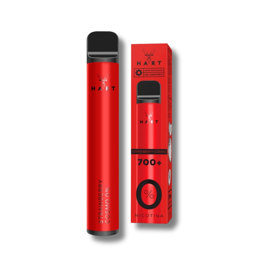 Vape Hart 0% Nicotina Strawberry Cosmo Cigarro Eletrónico Descartável | +700 Puffs