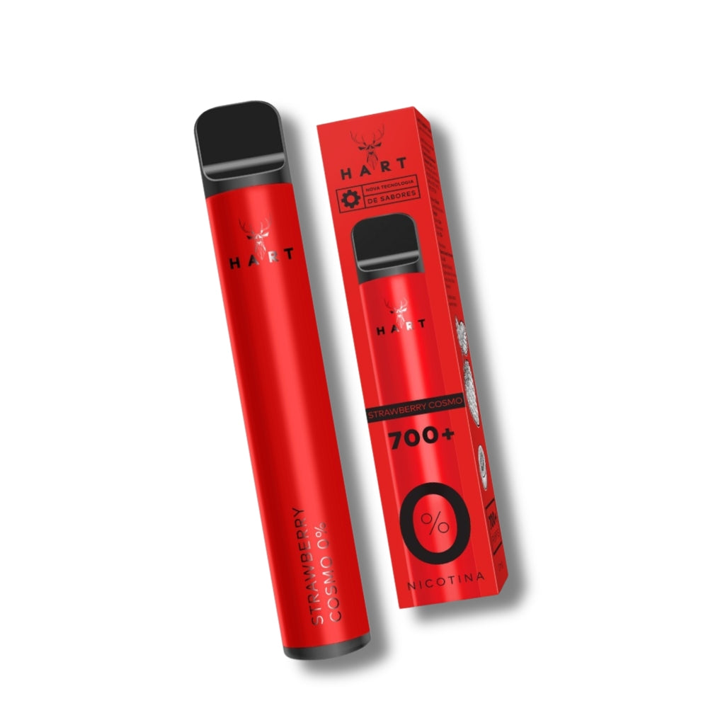Vape Hart 0% Nicotina Strawberry Cosmo Cigarro Eletrónico Descartável | +700 Puffs