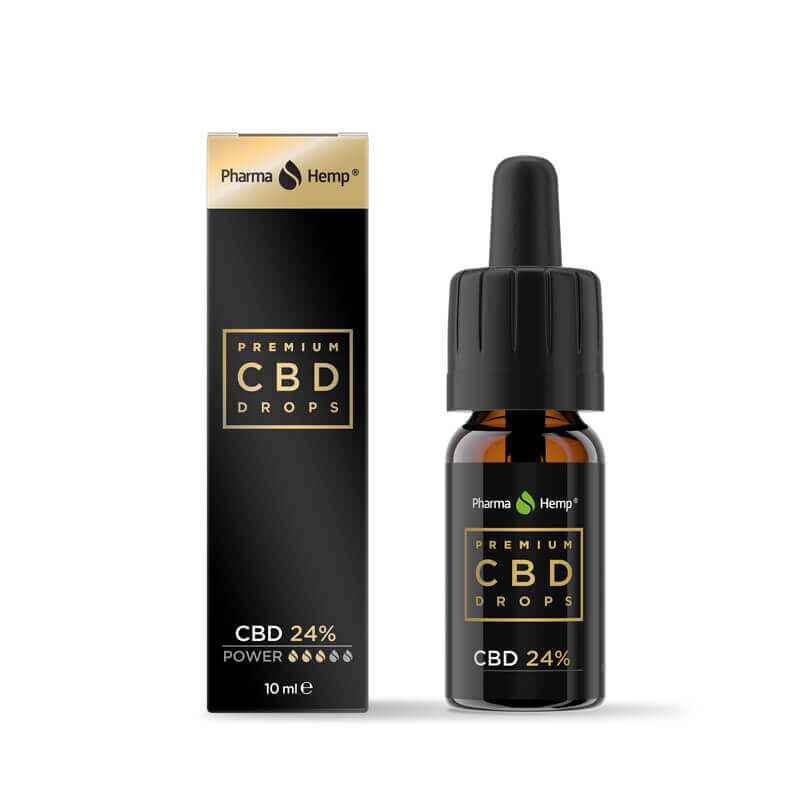 Óleo de CBD 24% Pharma Hemp Premium 10ml derivado de cânhamo industrial certificado (<0,2% THC)
