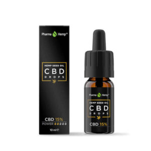 Óleo de CBD Pharma Hemp 15% 10ml de cânhamo industrial com <0,2% THC, produzido na UE.